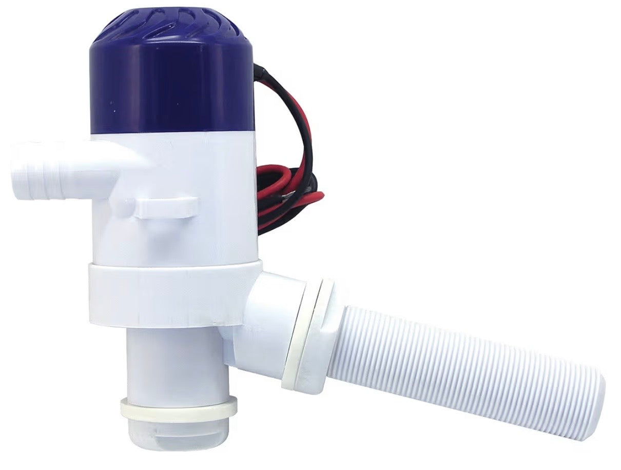 Shoreline marine dual position livewell pump