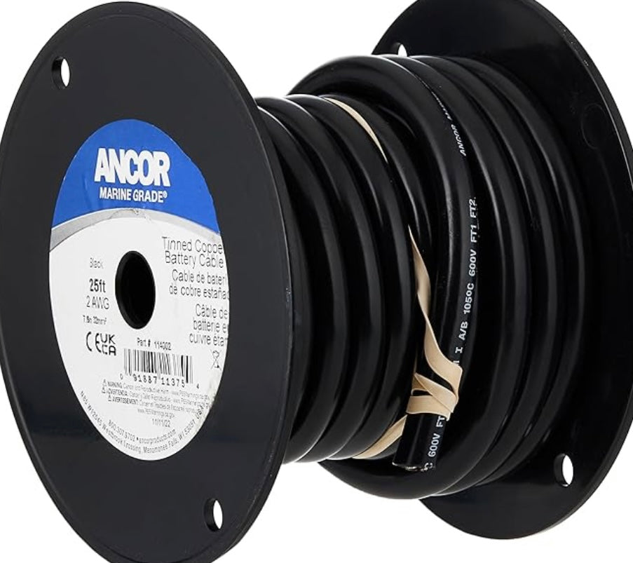 Ancor marine 2AWG battery cable by the foot