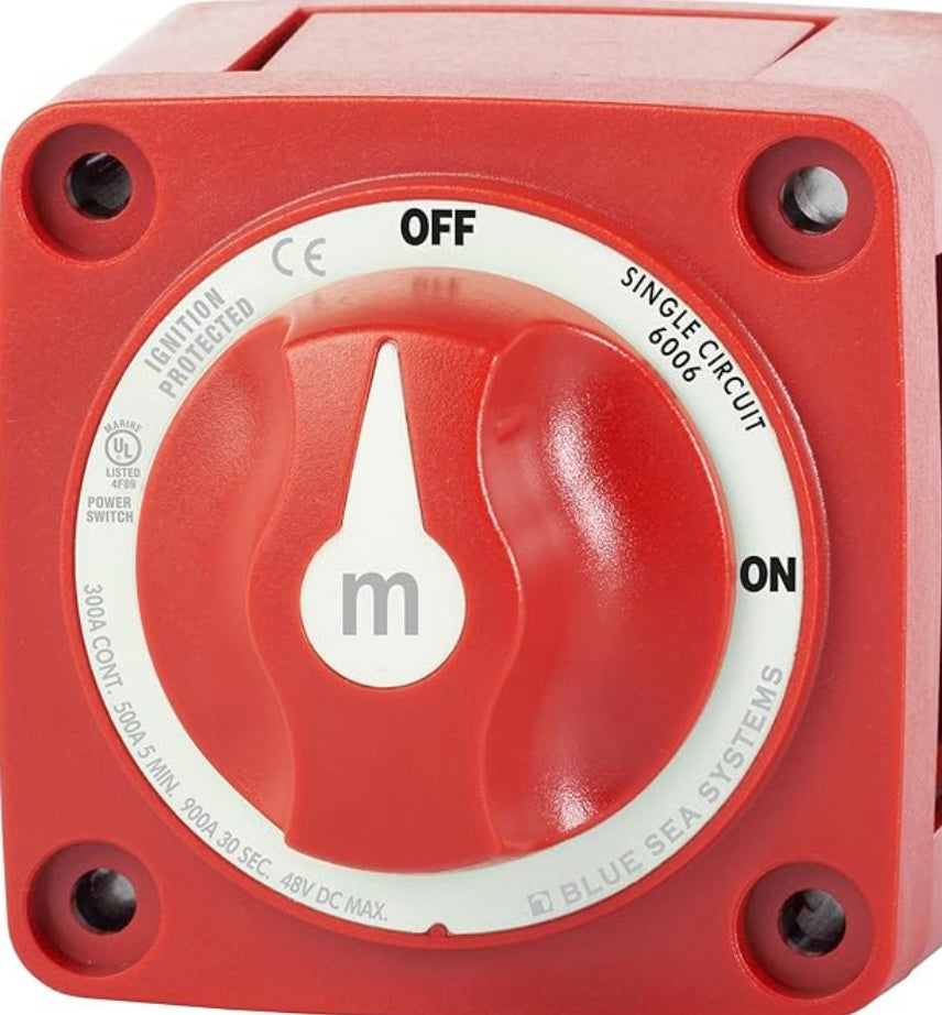 Blue sea M series battery switch on/off